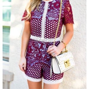 Alexis Rowen Romper in Burgundy Mosaic (Size M)